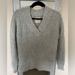 Gray Hollister v neck sweater